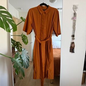 COS Burnt Orange Shirtdress